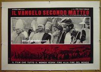y276 GOSPEL ACCORDING TO ST MATTHEW linen Italian photobusta movie poster '66