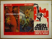 y282 MEAN STREETS linen Italian photobusta movie poster R1970s De Niro
