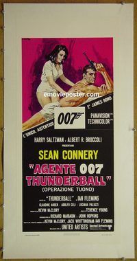 y267 THUNDERBALL linen Italian locandina movie poster R80s James Bond
