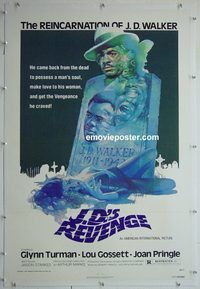 y380 JD'S REVENGE linen one-sheet movie poster '76 Louis Gossett Jr.