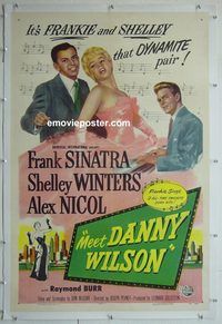 y405 MEET DANNY WILSON linen one-sheet movie poster '51 Frank Sinatra