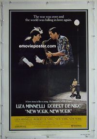 y416 NEW YORK NEW YORK linen style B one-sheet movie poster '77 De Niro