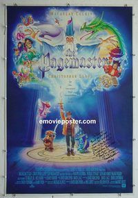 y423 PAGEMASTER signed linen style B one-sheet movie poster '94 Kirschner