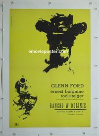 y035 JUBAL linen Polish movie poster '56 Glenn Ford, Freudenreich art!