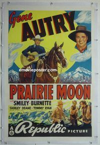 y429 PRAIRIE MOON linen one-sheet movie poster '38 Gene Autry, western