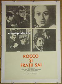 y170 ROCCO & HIS BROTHERS linen Romanian movie poster '60 Visconti