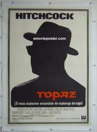 y187 TOPAZ linen Spanish movie poster '69 Hitchcock, Forsythe
