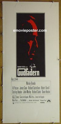 y247 GODFATHER linen Swedish insert movie poster '72 Coppola, Al Pacino