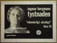 y235 SILENCE linen Swedish 20x27 '63 Ingmar Bergman