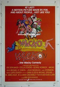 y478 WACKO linen one-sheet movie poster '82 Andrew Dice Clay, Joe Don Baker