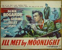 z386 ILL MET BY MOONLIGHT English half-sheet movie poster '58 Dirk Bogarde