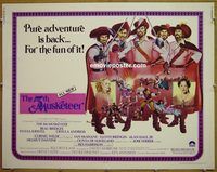 z018 5TH MUSKETEER half-sheet movie poster '79 Sylvia Kristel, Bridges