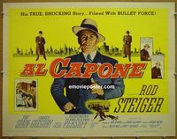 z024 AL CAPONE half-sheet movie poster '59 Rod Steiger, Martin Balsam