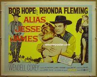 z026 ALIAS JESSE JAMES style B half-sheet movie poster '59 Bob Hope