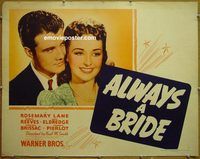 z034 ALWAYS A BRIDE half-sheet movie poster '40 Rosemary Lane