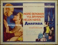 z036 ANASTASIA half-sheet movie poster '56 Ingrid Bergman, Yul Brynner