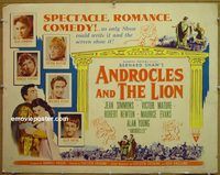 z040 ANDROCLES & THE LION half-sheet movie poster '52 Jean Simmons