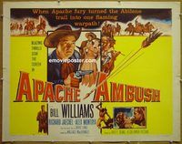 z047 APACHE AMBUSH half-sheet movie poster '55 Richard Jaeckel, Williams