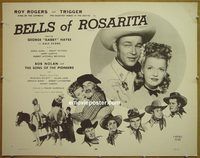z075 BELLS OF ROSARITA half-sheet movie poster R54 Roy Rogers