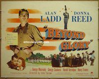 z082 BEYOND GLORY half-sheet movie poster '48 Alan Ladd, Donna Reed