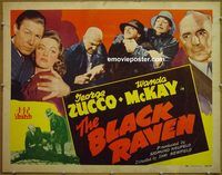 z091 BLACK RAVEN half-sheet movie poster '43 George Zucco, Wanda McKay