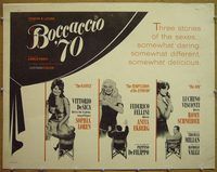 z098 BOCCACCIO '70 half-sheet movie poster '62 Federico Fellini