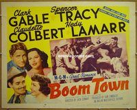 z100 BOOM TOWN half-sheet movie poster R56 Clark Gable, Spencer Tracy