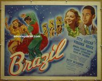 z106 BRAZIL half-sheet movie poster '44 Tito Guizar, Virginia Bruce