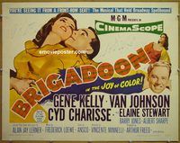 z109 BRIGADOON half-sheet movie poster R62 Gene Kelly, Cyd Charisse