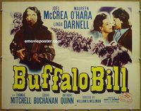 z112 BUFFALO BILL half-sheet movie poster R56 Joel McCrea, O'Hara