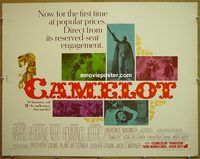 z119 CAMELOT half-sheet movie poster '68 Richard Harris, Vanessa Redgrave