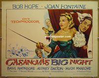 z125 CASANOVA'S BIG NIGHT half-sheet movie poster '54 Bob Hope, Fontaine