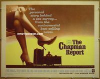z135 CHAPMAN REPORT half-sheet movie poster '62 Jane Fonda, Winters
