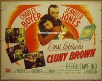 z153 CLUNY BROWN half-sheet movie poster '46 Charles Boyer, Jenny Jones