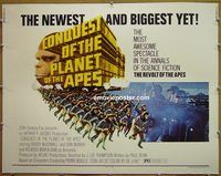 z160 CONQUEST OF THE PLANET OF THE APES half-sheet movie poster '72