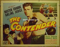 z162 CONTENDER half-sheet movie poster '44 Buster Crabbe, boxing!