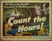 z164 COUNT THE HOURS half-sheet movie poster '53 Don Siegel, Carey