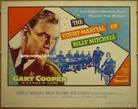 z167 COURT-MARTIAL OF BILLY MITCHELL half-sheet movie poster '56 Cooper