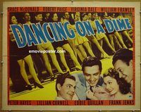 z181 DANCING ON A DIME half-sheet movie poster '40 Robert Paige