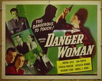 z182 DANGER WOMAN half-sheet movie poster '46 Brenda Joyce, Don Porter
