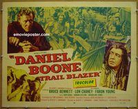 z184 DANIEL BOONE TRAIL BLAZER style B half-sheet movie poster '56 Chaney Jr