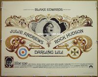 z185 DARLING LILI half-sheet movie poster '70 Julie Andrews, Rock Hudson