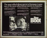 z186 DAS BOOT half-sheet movie poster '82 German WWII classic!