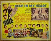 z196 DEEP IN MY HEART style B half-sheet movie poster '54 Ferrer, Oberon