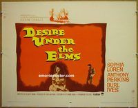 z201 DESIRE UNDER THE ELMS half-sheet movie poster '58 Sophia Loren