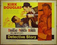 z204 DETECTIVE STORY half-sheet movie poster R60 Kirk Douglas, Parker