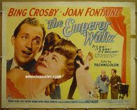 z226 EMPEROR WALTZ half-sheet movie poster '48 Bing Crosby, Fontaine