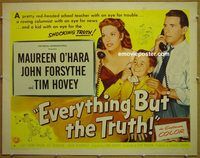 z234 EVERYTHING BUT THE TRUTH style B half-sheet movie poster '56 O'Hara
