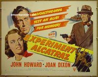 z236 EXPERIMENT ALCATRAZ style B half-sheet movie poster '51 John Howard