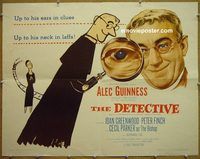z245 FATHER BROWN DETECTIVE half-sheet movie poster '54 Alec Guinness